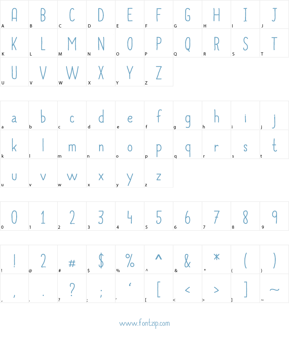 Always Together Font Character